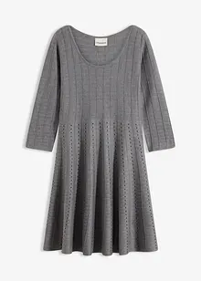 Strikket kjole i lett viskosemiks, bonprix