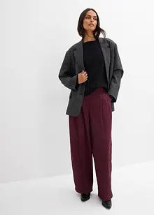 Langermet topp i ribbemateriale, bonprix