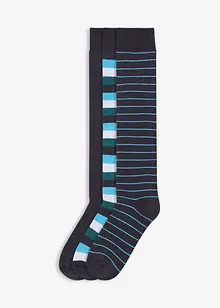 Termo-knestrømper med myk frotté på innsiden med økologisk bomull (3-pack), bonprix