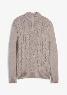 Kabelstrikket troyer-genser, bonprix