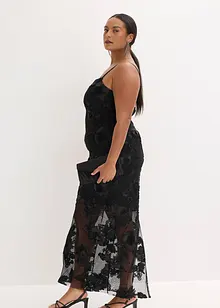 Maxikjole med blomsterbroderi, bonprix