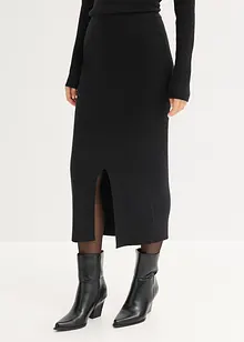 Finstrikket skjørt av myk viskosemiks, bonprix