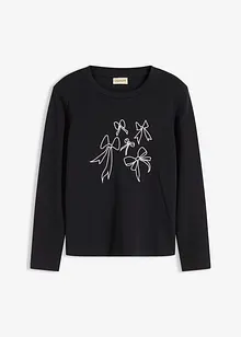 Langermet topp i 100% økologisk bomull, bonprix