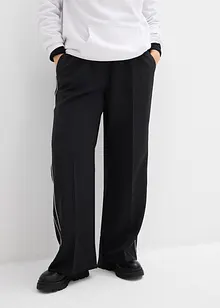 Vid bukse med pyntestriper, bonprix