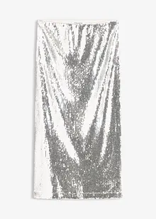 Paljettbrodert midiskjørt, bonprix