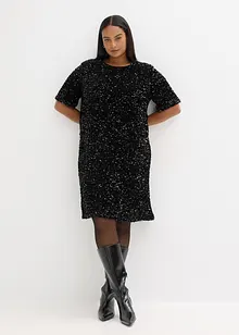 Minikjole i materiale med glans, bonprix