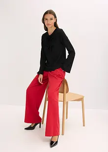 Langermet topp i strukturert krepp, bonprix