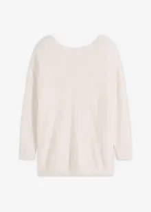 Lang genser i mykt fjærgarn, bonprix