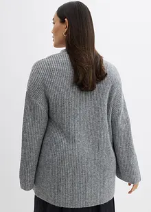 Oversized strikkejakke i omslagsstil, bonprix