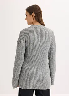 Oversized strikkejakke i omslagsstil, bonprix