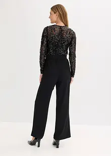 Jumpsuit med paljettbroderi, bonprix