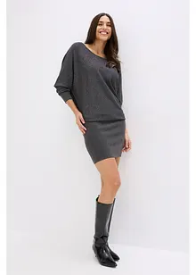 Strikket kjole i lett viskosemiks, bonprix