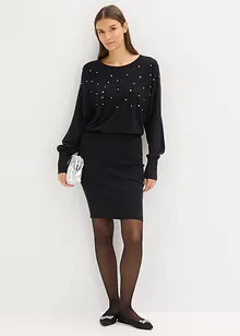 Strikket kjole i myk viskosemiks, bonprix