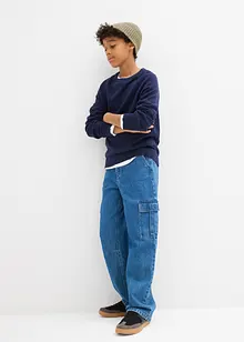 Finstrikket genser av 100% bomull, bonprix