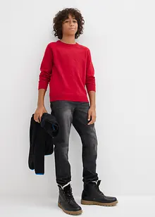 Finstrikket genser av 100% bomull, bonprix