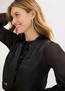 Bolero i lett tyll med knyting, bonprix