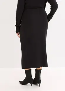 Finstrikket skjørt av myk viskosemiks, bonprix