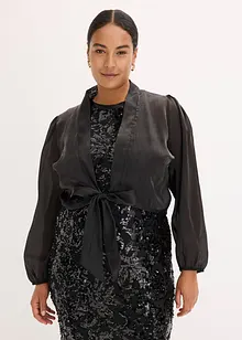 Bolero i lett tyll med knyting, bonprix