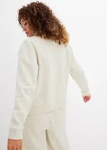 Sweatshirt i 100% økologisk bomull med glidelås, bonprix