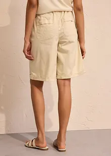 Bermudashorts i papertouch-materiale av bomullsmiks, bonprix