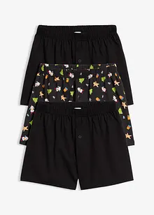 Vid boksershorts i 100% bomull (3-pack), bonprix