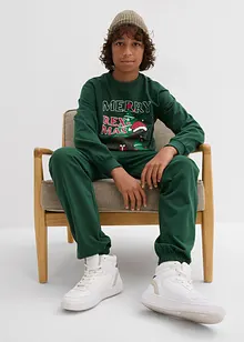 Joggedress i 100% bomull (2-delt sett), bonprix