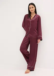 Pyjamas i vevd sateng, bonprix