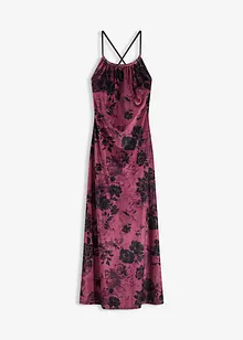 Maxikjole i glansfull fløyel, bonprix