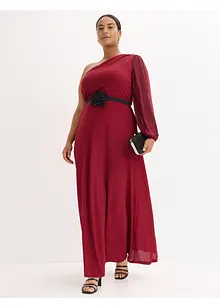One Shoulder-kjole med glitter, bonprix