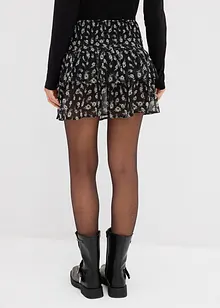 Volangskjørt i krinklet, strukturert materiale, bonprix