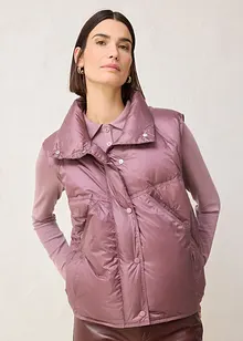 Vattert vest med resirkulert dun, bonprix