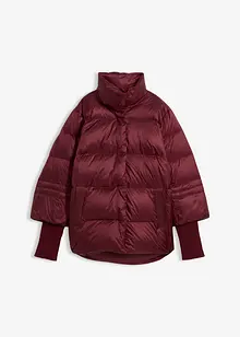 Dunjakke med resirkulert dun og ermer i strikket materiale, bonprix