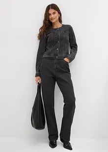 Denimjakke med strass, bonprix