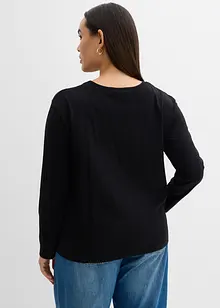 Langermet topp i 100% økologisk bomull, bonprix