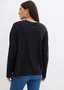 Langermet topp i 100% økologisk bomull, bonprix