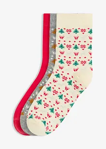 Julesokker med økologisk bomull (3-pack), bonprix