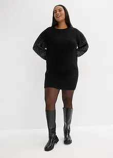 Strikkekjole med glittereffekt, bonprix