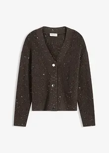 Cardigan med hullmønster, bonprix