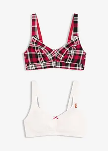 BH uten spiler med økologisk bomull (2-pack), bonprix