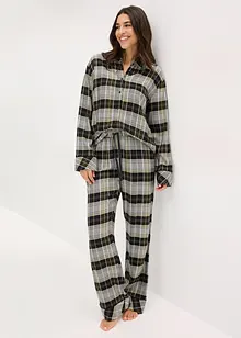 Vevet flanellpyjamas, bonprix