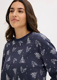 Pyjamas i 100% bomull med glitrende trykk, bonprix