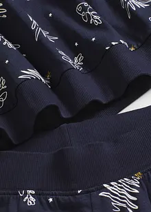 Pyjamas i 100% bomull med glitrende trykk, bonprix