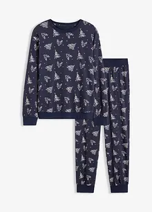 Pyjamas i 100% bomull med glitrende trykk, bonprix