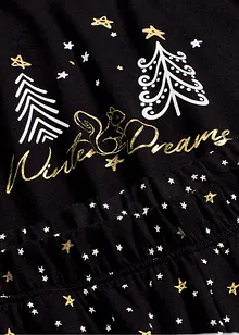 Pyjamas i 100% bomull med glitrende trykk, bonprix
