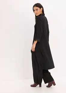 Jerseybluse med satengbesetning, bonprix