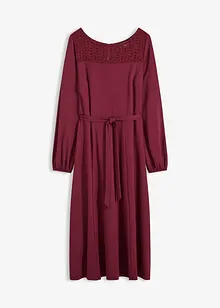 Kjole i Punto di Roma-materiale med blonder, bonprix