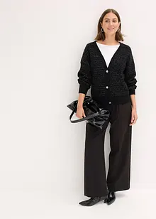 Strikkejakke av lett viskosemiks, bonprix