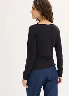 Finstrikket genser i lett viskosemiks, bonprix