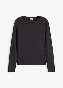 Finstrikket genser i lett viskosemiks, bonprix