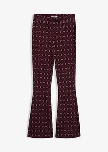 Bootcut-leggings i myk fløyel, bonprix